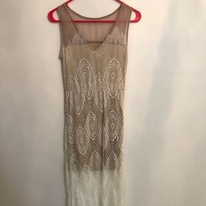 White and cream dress